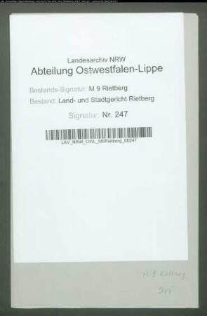 Erblasser: Räker , Johann Christoph: Testament