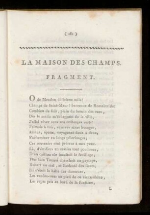 La maison de champs. Fragment.