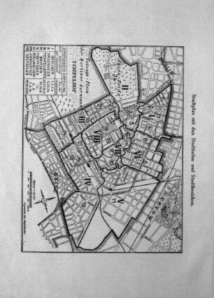 Stadtplan mit den Stadtteilen und Stadbezirken
