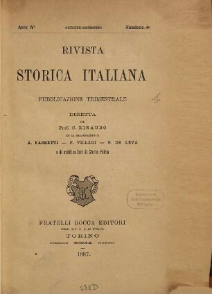 Rivista storica italiana. 4. 1887, [b]