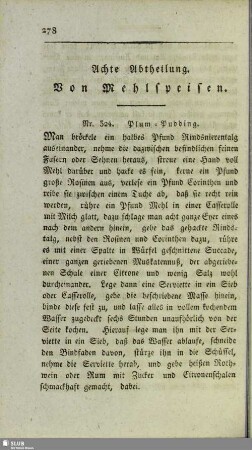 Achte Abtheilung. Von Mehlspeisen