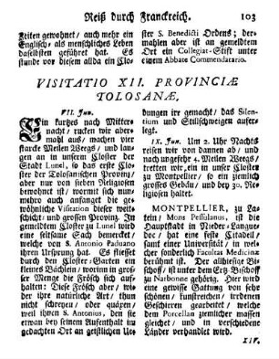 Visitatio XII. Provinciæ Tolosanæ