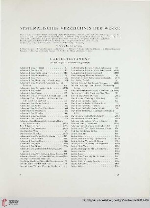 Systematisches Verzeichnis der Werke