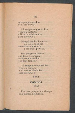 Ausencia : Vals