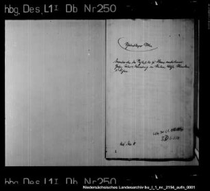 Nachlaß des Grafen Julius zu Holstein-Schaumburg