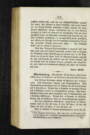 Württemberg : [Schulnachrichten]