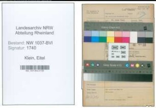 Entnazifizierung Eitel Klein , geb. 09.05.1906 (Studienrat)
