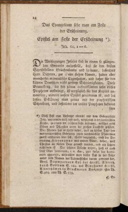 Das Evangelium sehe man am Feste der Erscheinung. Epistel am Feste der Erscheinung. Jesa. 60, 1-6