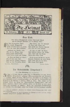 Der Niedersächsische Sängerbund.