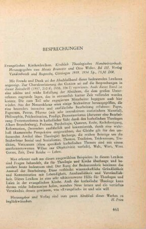 461 [Rezension] Evangelisches Kirchenlexikon ; Bd. 3