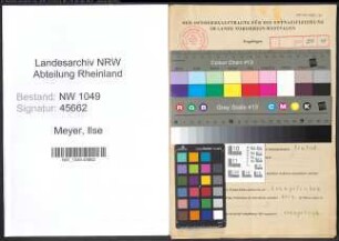 Entnazifizierung Ilse Meyer , geb. 09.01.1921 (Lehrerin)