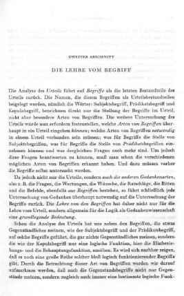 Die Lehre vom Begriff (II. Abschnitt)