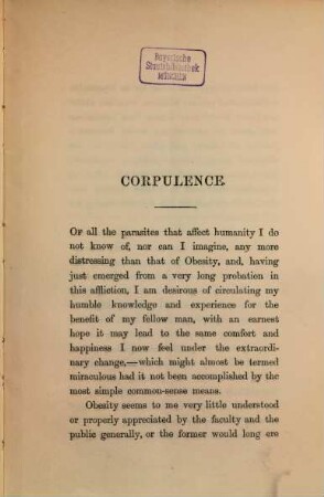 Letter on corpulence : addressed to the public
