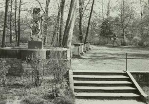 Pan : Dresden, Großer Garten, Heckentheater, Ansicht mit Pan-Statue von P. Heermann