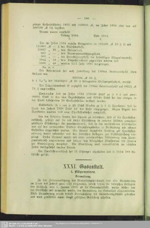 XXXI. Gasanstalt