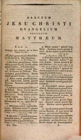 Biblia sacra vulgatae editionis : Iuxta exemplar ex Typographia Vaticana Romae 1592. 3, Novum Testamentum