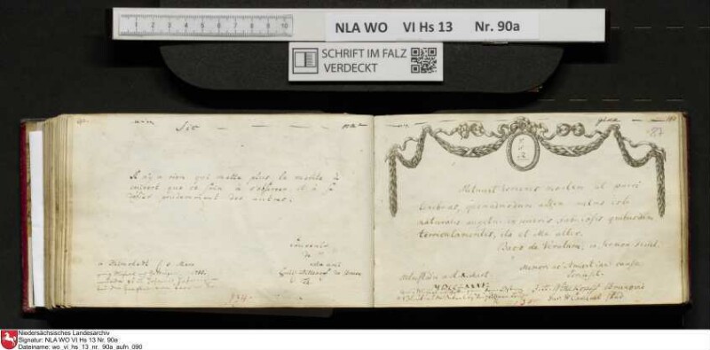 Stammbuch des Ernst Philipp Ludwig Zellmann (1763-1795) aus
                           Braunschweig