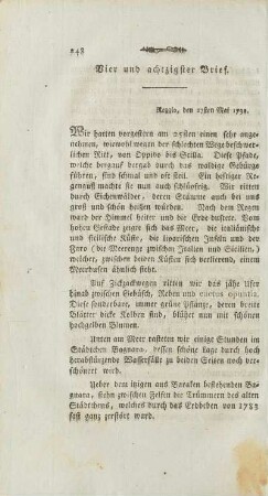 Vier und achtzigster Brief