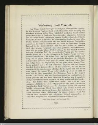 Vorlesung Emil Marriot