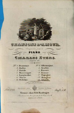 Chansons d'amour : pour le piano ; oeuvre 13, 14. Ielande