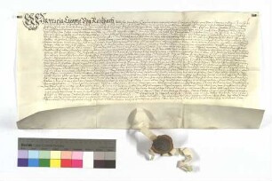 Personallehenbrief von Maria Cleopha von Reischach, Äbtissin, und dem Konvent des Klosters Söflingen für Peter Jakob in Ehrenstein um ein Lehengut daselbst.