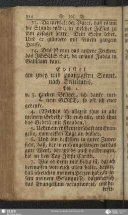 [Am zwey und zwanzigsten Sonntage nach Trinitatis]