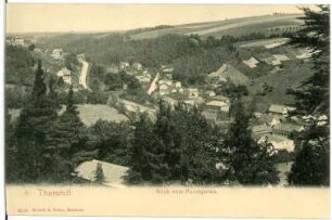Tharandt. Blick vom Forstgarten auf Tharandt