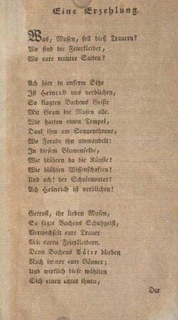 Eine Erzehlung.