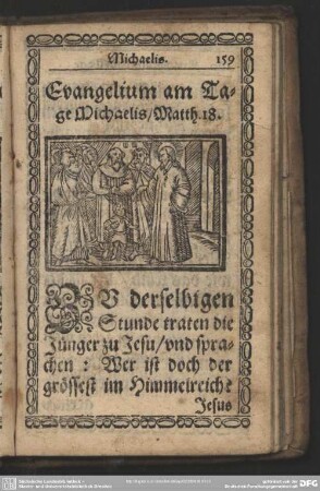 Evangelium am Tage Michaelis, Matth. 18