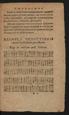 Exempla Deductionis vocum Musicalium per octavas.