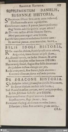Supplementum Danielis, Susannae Historia
