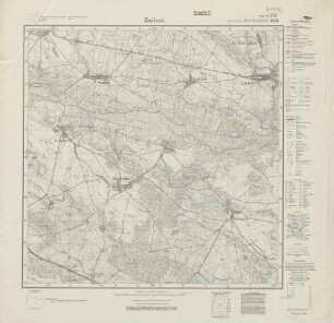 2757 (alte Nr.: 1329) Zachan, Meßtischblatt (4cm - Karte)