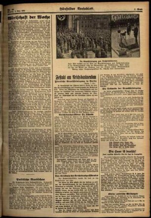 Zweite Ausgabe vom Montag, den 07. Mai 1934.