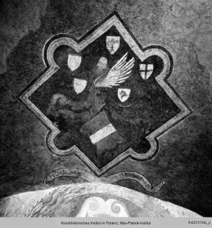 Ausmalung : Erstes Obergeschoss (ins Erdgeschoss eingezogenes Zwischengeschoss) : Wappen