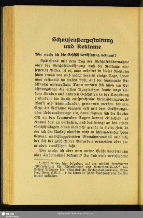 Schaufenstergestaltung und Reklame