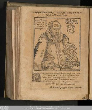 In Effigiem Doctoris Davidis Herlicii, Medici, Astronomi, Poëtae.