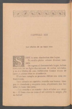 Capítulo XXII - Los efectos de un buen vino