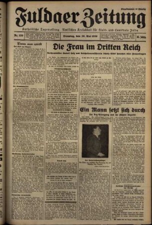 Erste Ausgabe vom Dienstag, den 26. Mai 1936.