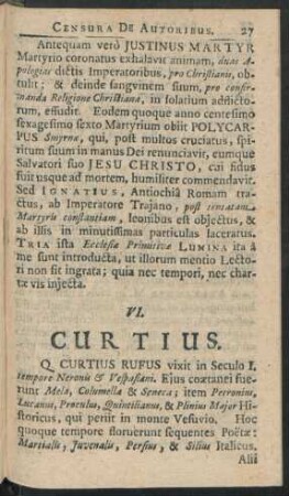 VI. Curtius