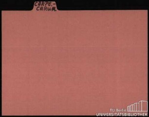 CARPE.-CARUM.