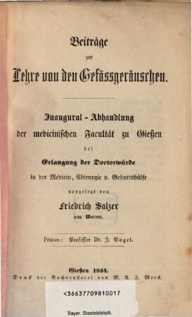 Beiträge zur Lehre von den Gefäßgeräuschen : Inaug.-Abh.