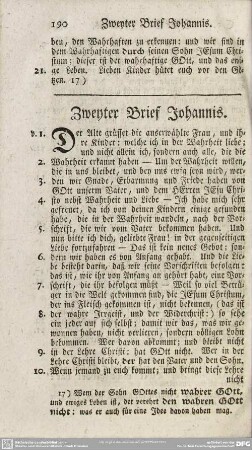 Zweyter Brief Johannis