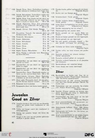 Juweelen Goud en Zilver (Nr. 1174-1250)