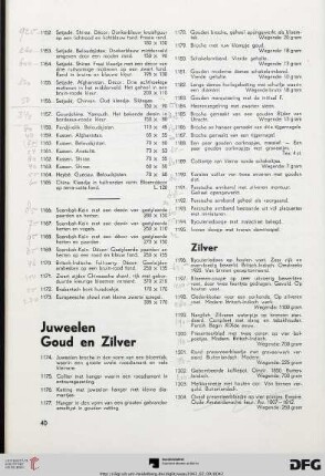 Juweelen Goud en Zilver (Nr. 1174-1250)