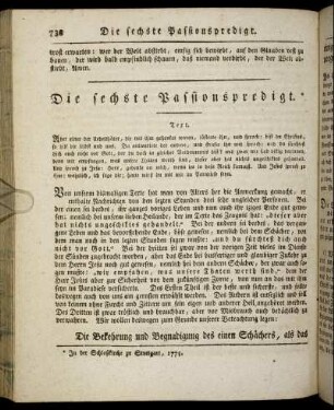 [100.] Die sechste Passionspredigt. - [104.] Die zehende Passionspredigt.