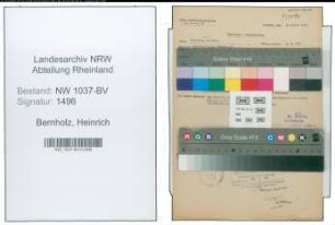 Entnazifizierung Heinrich Bernholz , geb. 31.05.1901 (Kaufmann)