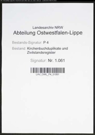 Kirchenbuchduplikat der evangelischen Gemeinde Voerde, Ennepe-Ruhr-Kreis (G 1861-1874). (Gemeinde: Evangelische Gemeinde)