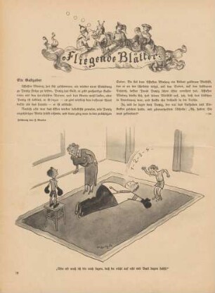 "Wie oft muß ich dir noch sagen, daß du nicht auf echt mit Vati boxen sollst!"