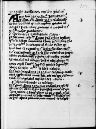 Sammlung von Beschlüssen der Generalkapitel des Predigerordens (bis 1451), lat.