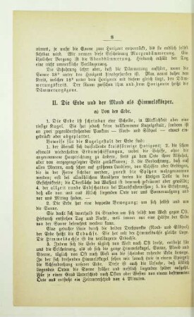 II. Die Erde und der Mond als Himmelskörper